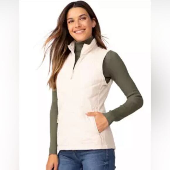 Woman’s Free Country Hybrid Vest Cream Size 18 - Picture 1 of 7